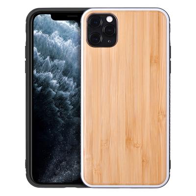 China Factory customized natural literary white bamboo simple wood iphone 11 case for iphone 11 wood case for sale