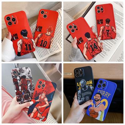 China Personalized dunk imd soft tpu male basketball phone case for iphone 12 11 13 cartoon phone case black cover 13 pro en venta