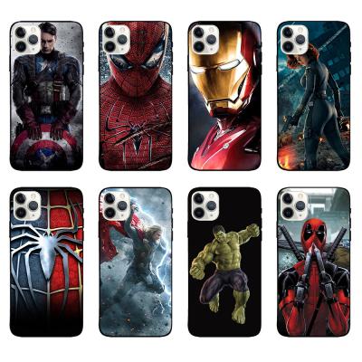 中国 Male Marvel cell phone case frosted Matte soft tpu street fashion phone case anime case cover for iphone 12 販売のため