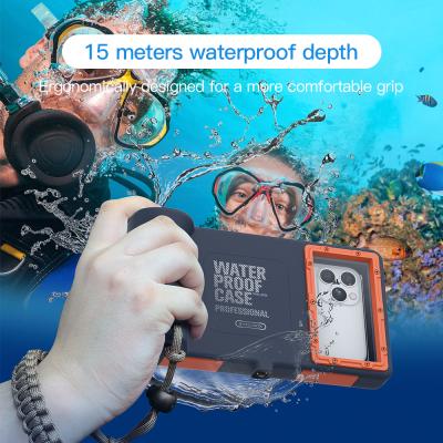 China Military Grade  Mobile  Waterproof Phone Cover 15m Underwater 360 Protective en venta