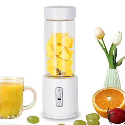 China Korean Manual Plastic Car Juicer Bottle Fruit Juice Food Blender For Baby 6 Blades 480ml Refillable Portable Blender for sale