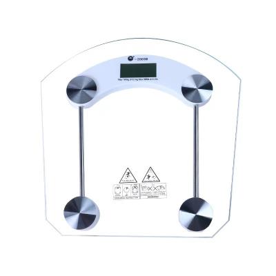 China 32.5*32.5*3.5cm Body Scale Household 2003B Weight Scale 6mm Transparent Glass Electronic Bathroom Scale for sale