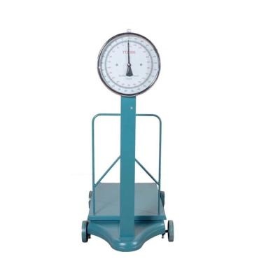 China WITH COVER 500kg double-sided dial needle display mechanical scale mechanical platform scale with pulley for sale