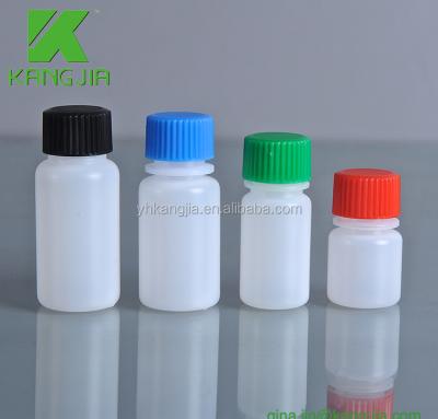 China Wholesale 25ml/20ml/15ml/10ml Smooth Outer Plastic Screw Lid HDPE Container for sale