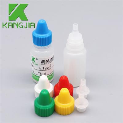 China Smooth Surface 5ml / 7ml Dropper Bottles White Drachma Vial Plastic Container Intake Reagent for sale