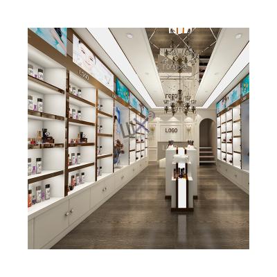 China Retail Stores LUX Retail Shop Design With Attractive Bespoke Morden Makeup Beauty Perfume Cosmetic Store Display Fixtures Furniture for sale