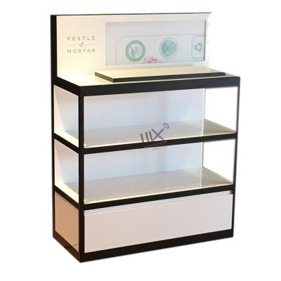 China LUX Design Double Sided High End Cosmetic Modern Store Retail Display Case with LED Light Design for Fashion Cosmetic for sale