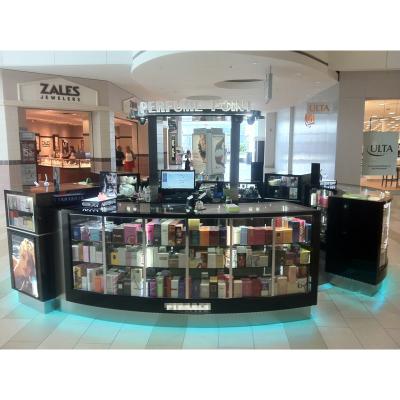 China LUX Customized Modern Customized Perfume Display of Retail Stores, Wooden Cosmetic Shop Furniture Cabinet for Store Decoration for sale