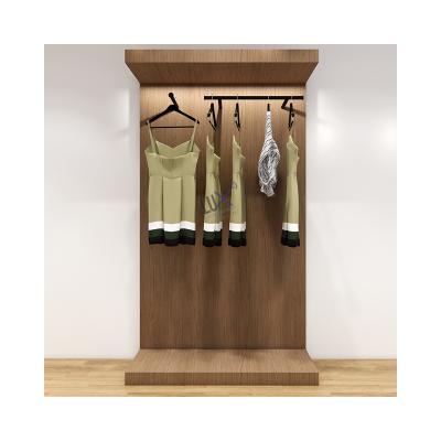 China LUX Customized Fashion Store Decoration Clothing Store Furniture With MDF Wood Grain Clothing Cabinet Display Rack For Retail Sales 5 Years Quality Warranty for sale