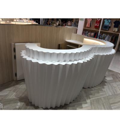 China Eco-friendly LUX Customized Custom Wood Center Counter For Store Retail for sale