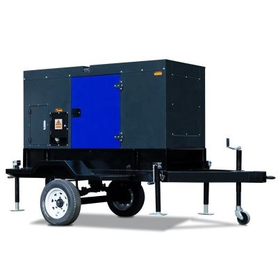 China Trailer Type With Wheels 100 KVA Soundproof Genset 80kw 100kva Silent View Diesel Generator With Cummins Engine NPC100GF for sale