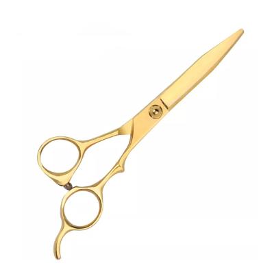 China Professional Hair Thinning Scissors Barber Hair Styling Stainless Steel Gold Salon Beauty Scissors 6 Inch for sale