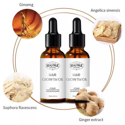 China Color-Protection Private Label Vitamins Regrowth Hair Fall Hair Loss Products Treatment Anti Grow Serum Ginger Hair Growth Oil For Men for sale