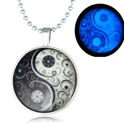 China Punk Glowing Men Women Tai Ji Pendant Necklace For Tai Chi Master Necklace Jewelry for sale