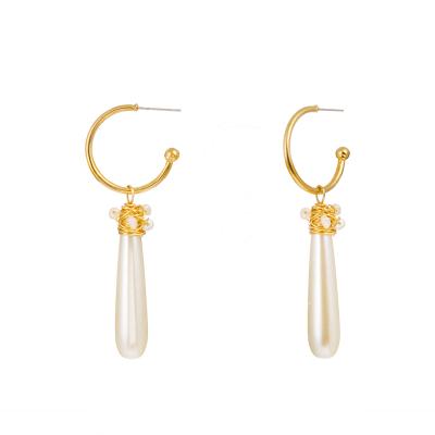 China FASHIONABLE Creative Design Waterdrops Natural Pearl Earrings Fashion Earrings Women Jewelry for sale