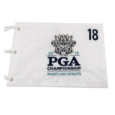 China Home Wholesale Custom PGA Standard Golf Single Side Embroidered Putting Green Flags For Practice Putting Green Golf Course for sale