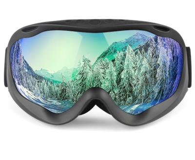 China Popular Fashion Amazon Magnetic Ski Glasses Double Spherical Fog Proof Adult Ski Glasses Without Brand for sale