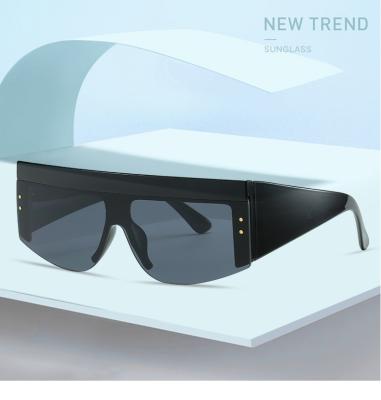 China News Trend Fashion Retro Big Frame Sunglasses One Piece Wide Brim Windshield Sports Cycling Glasses for sale