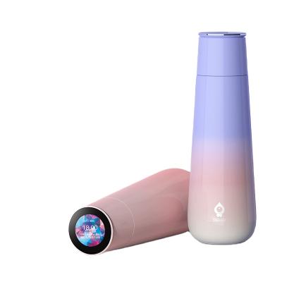 China WITH LID Cheap TFT Color Screen HD Stainless Steel Bulk Smart Water Bottle LID Temperature Hot Cup Display With LED for sale