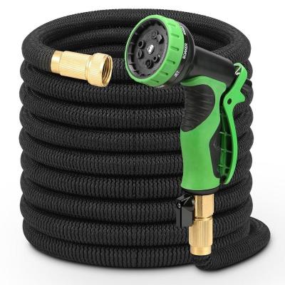 China Light weight 150ft adjustable waterproof garden water expanding hose with brass connector&valve for cleaning home&outdoor for sale