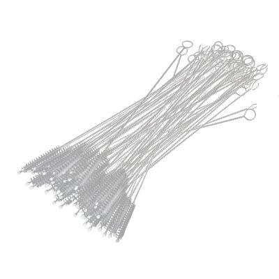 China Viable Single Wire Nylon Metal Bristle Stainless Steel Straw Cleaning Brush For Bar Accessories for sale