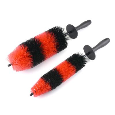 China Wholesale Stocked Car Wheels Cleaning Brush Long PP Handle Auto Tire Cleaner Brush Car Accessories Exhale Brush for sale