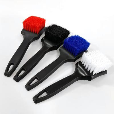 China Wholesale Auto Tire Stocked Rim Brush Wheel Hub Cleaning Sweeps Wire Durable Nylon Car Wheels Detailing Cleaning Brushes for sale