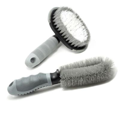 China Stocked 2 Pcs Car Wheels Reading Brush Car Cleaning Sweeps Power Scrubber For Car Wheels Washing PP Brushes for sale