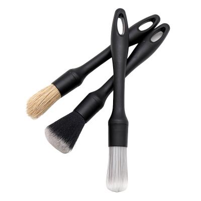 China Hot Selling Retailers Stocked Car 3Pcs Reading Brush The Interior Car Cleaning Brush Dashboard Air Vent Dust Dirt Removal Brush for sale