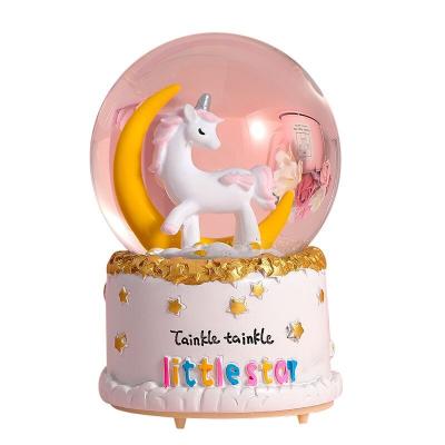 China YIWU BAIWEN folk art manufacture wholesale promotion unicorn music box for girlfriend gift for sale