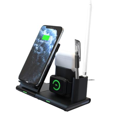 China Factory Direct Selling Qi Wireless Fast Charging 4 in 1 Wireless Desktop Charger for Samsung for sale