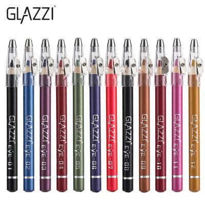 China Waterproof 12 Pcs Lot Eyeliner Set Colorful Waterproof Eyebrow Pencil Cosmetics Set With One Sharpener delineadores de colores for sale