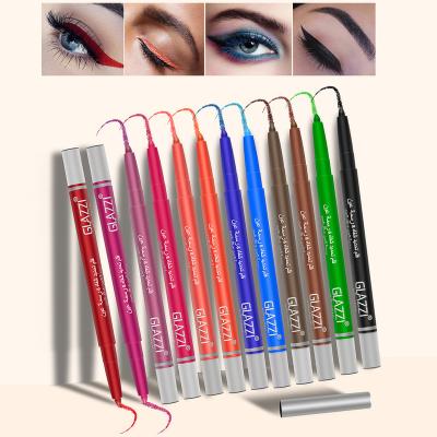 China Waterproof Eyeliner Pencil Set 12 Colors Retractable Eye Makeup Liners For Women Easy Apply Colorful Eyebrow Pen Waterproof Delineador for sale