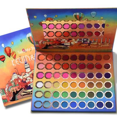 China High proof lasting high quality product sombra de ojos 54 color pigmentation water cosmetic eyeshadow wholesale palette waterproof for sale