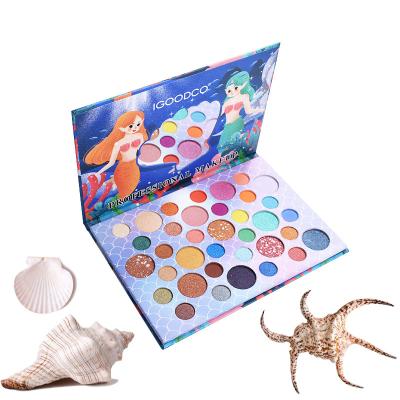 China Waterproof Long Lasting High Proof sombra de ojos 36 Colors Mermaid Eyeshadow Palette Pigment Water Cosmetic sombra de ojos for sale