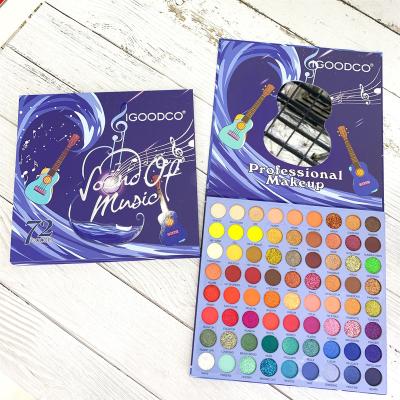 China Fashionable long lasting high proof product sombra de ojos 72 color pigmentation water cosmetic eye shadow palette wholesale waterproof for sale