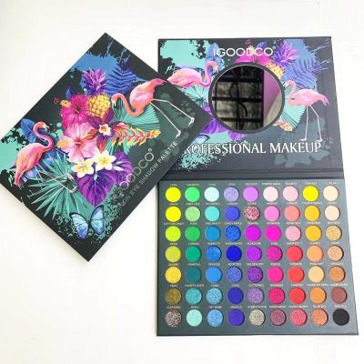 China Waterproof 63 color eyeshadow palette quality pigmented ombretti butterfly wholesale best design palette top for sale