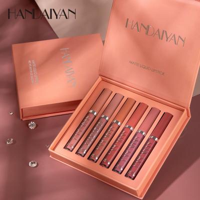 China Matte Liquid Lipstick Makeup Set Waterproof Velvety Liquid Lipstick Long Lasting Nude Lip Gloss Beauty Cosmetics Set Labial Matte for sale