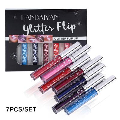 China Waterproof Metallic Liquid Lipstick Makeup Set Glossy Liquid Lipstick Long Lasting Lip Gloss Beauty Cosmetics Set Lip Brillo for sale