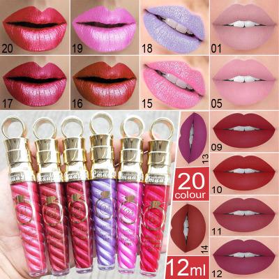 China Waterproof 20 Colors Matte Liquid Lipstick Makeup Long Lasting Lip Gloss Beauty Cosmetics Set Labial for sale