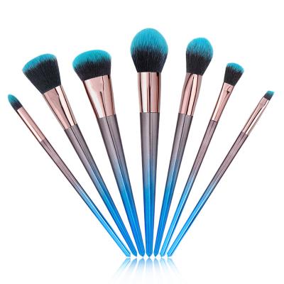 China Angular Blush 4 Colors Makeup Brushes 7 Pcs Gradiente Handle Makeup Brush Set Brush For Makeup Brochas Set brochas de maquillaje for sale