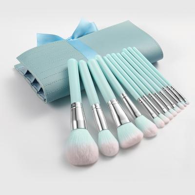 China Angular blush Wholsale makeup brushes 12 Pcs with bag face concealer brush makeup set brush for makeup set brochas de maquillaje for sale