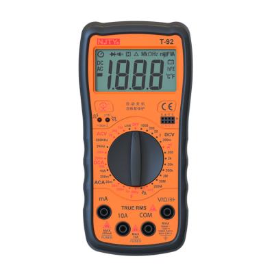 China Residual Voltage Multimeter 1000 Volt AC DC Resistance-Capacitance Electrical Testers and Multimeters T92 for sale