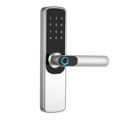 China Fingerprint zinc alloy wireless wifi power sensor smart alarm security tuya door lock smart home for sale