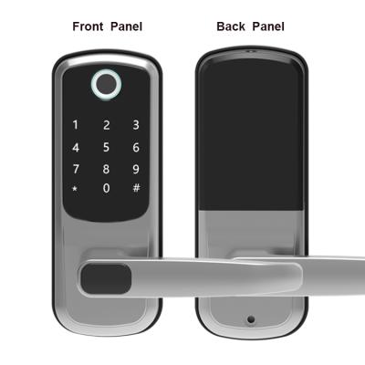 China Waterproof Zinc Alloy Digital Smart Handle Fingerprint Door LockWIFI APP lockWIFI Tuya Lock for sale