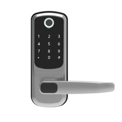 China 2022 new tuya app sensor deabolt cylindrical digital biomertric fingerprint zinc alloy front door smart lock for sale