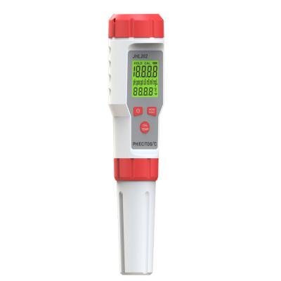 China Handheld LCD Digital Display Water Quality Tester Temperature EC TDS pH Meter For Milk Water 183*39*39mm for sale