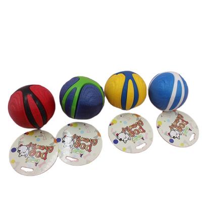 China Durable Solid Bite Pet Foamed TPR Ball Dog Toy Interactive Dog Toy Ball Diamond Bite Training Dog Toy for sale