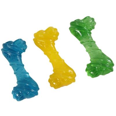 China Viable Dog Toys For Chewer Dog Toy Solid Bite Resistant Small Aggressive Interactive Pet TPR Dog Bone Toy for sale