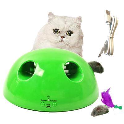 China USB Stocked Item Cat Toy Toy Mouse House Popping Mouse Cat Play Toy For All Rechargeable or Battery Ages Cat for sale